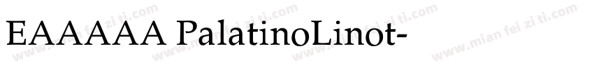 EAAAAA PalatinoLinot字体转换